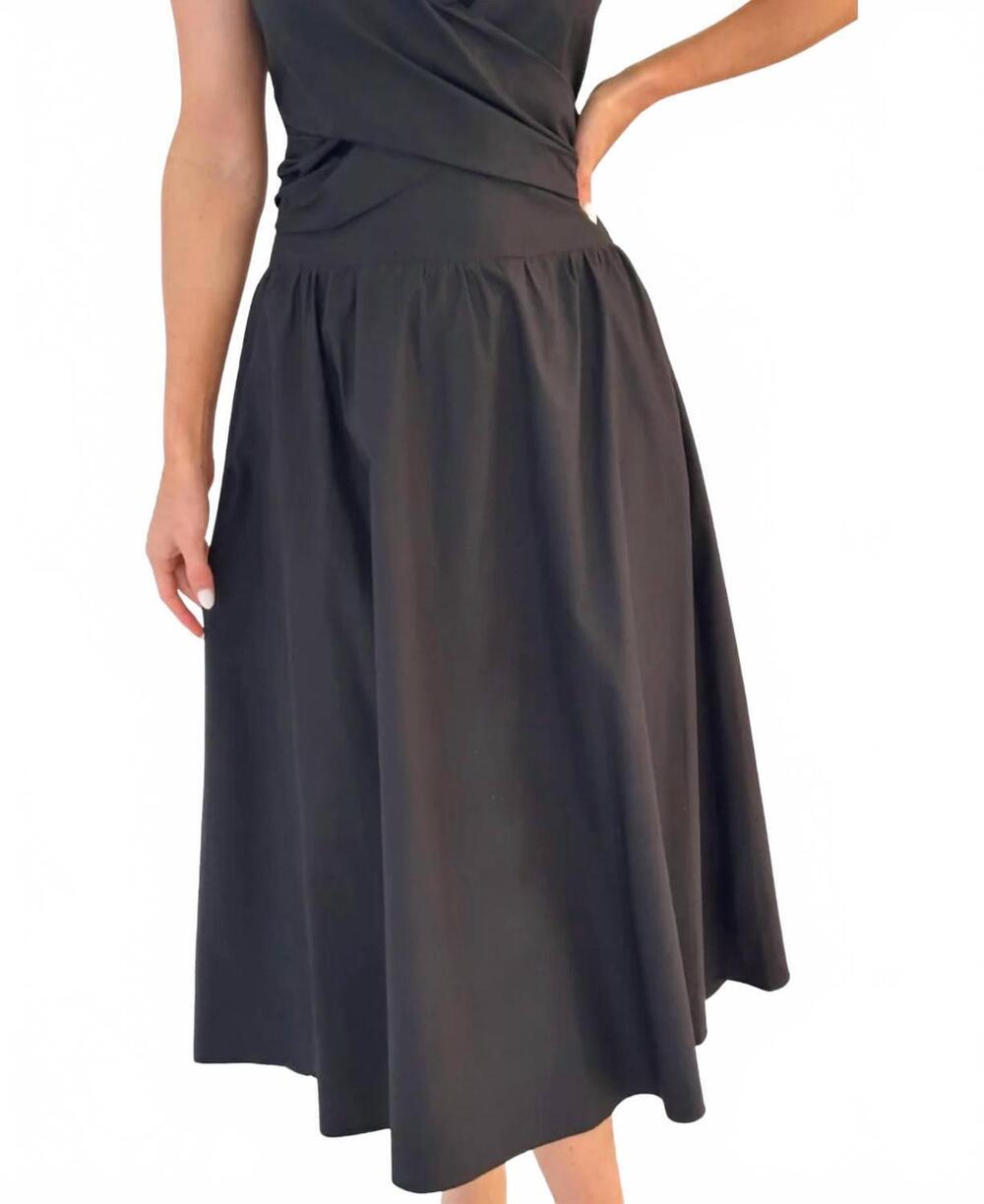 NEW GREYLIN etienne midi skirt in black